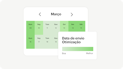 O Gerenciador de Campanha conta com um calendário de agendamento capaz de filtrar diversas campanhas